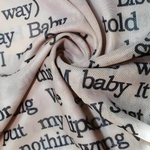 Letter Printed Top with Gloves