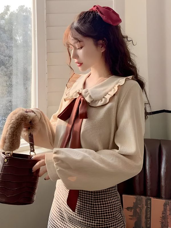 Light Academia Sweater Top