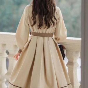 Light Academia Uniform Midi Dress