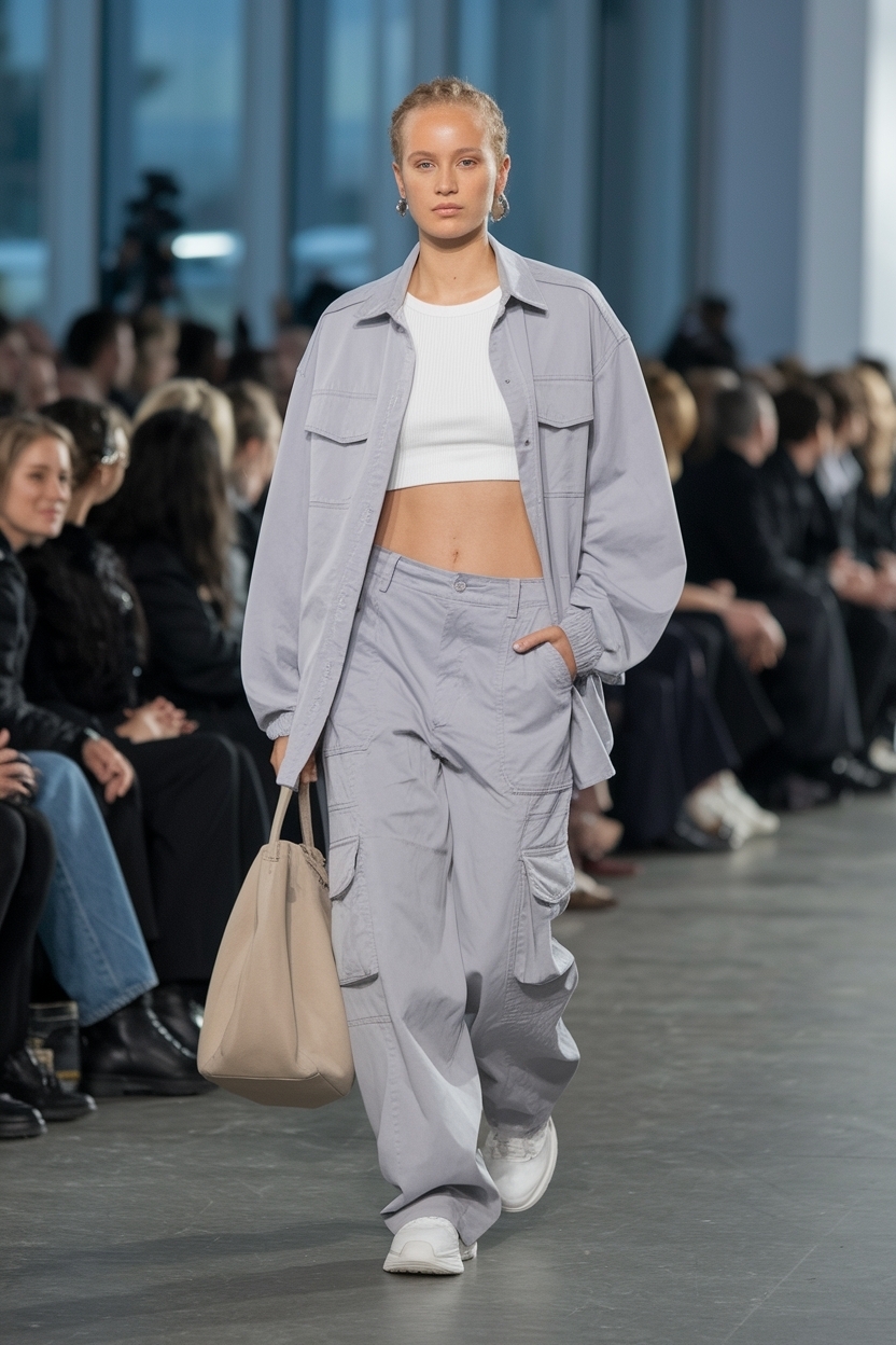 Light Grey Cargo Pants Outfit for Casual Days outfit idea
