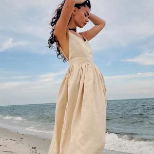 Linen Midi Dress