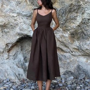 Linen Midi Dress
