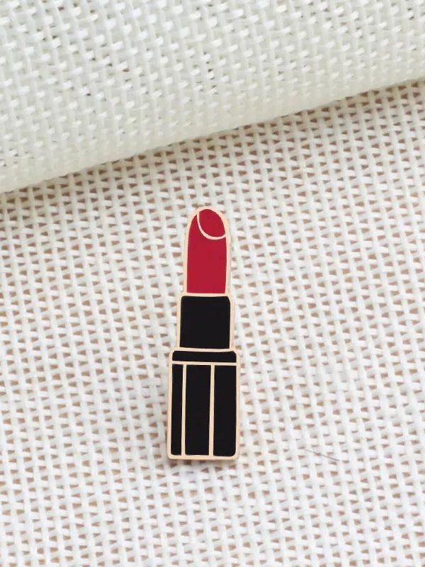 Lipstick Heart Cherry Lip Pins