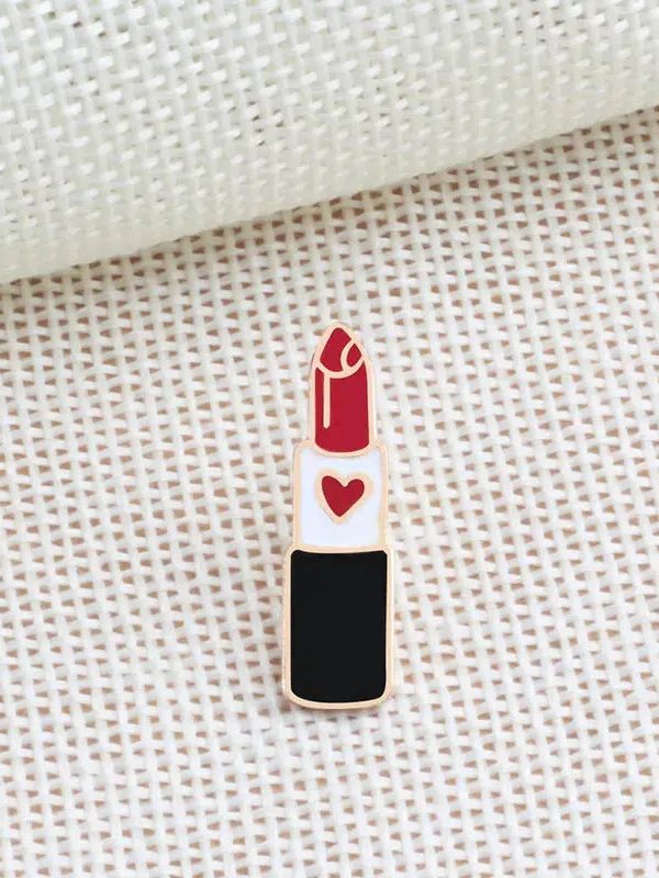Lipstick Heart Cherry Lip Pins