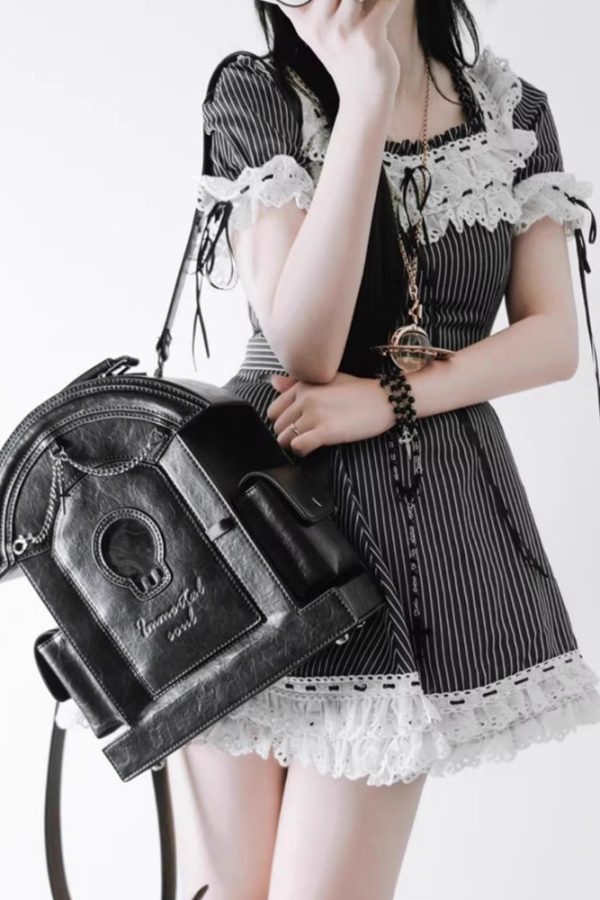 Lolita Gothic Skull Tombstone Ita Bag & Doll Bag