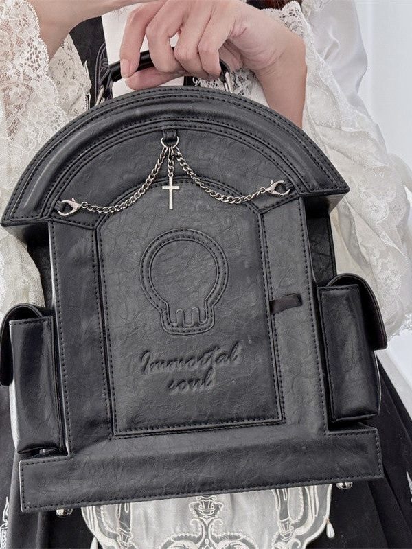Lolita Gothic Skull Tombstone Ita Bag & Doll Bag