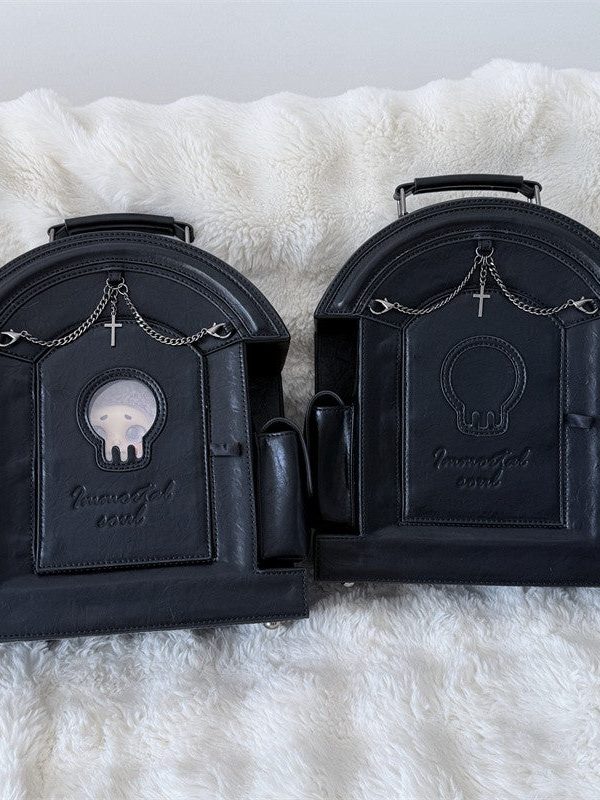 Lolita Gothic Skull Tombstone Ita Bag & Doll Bag