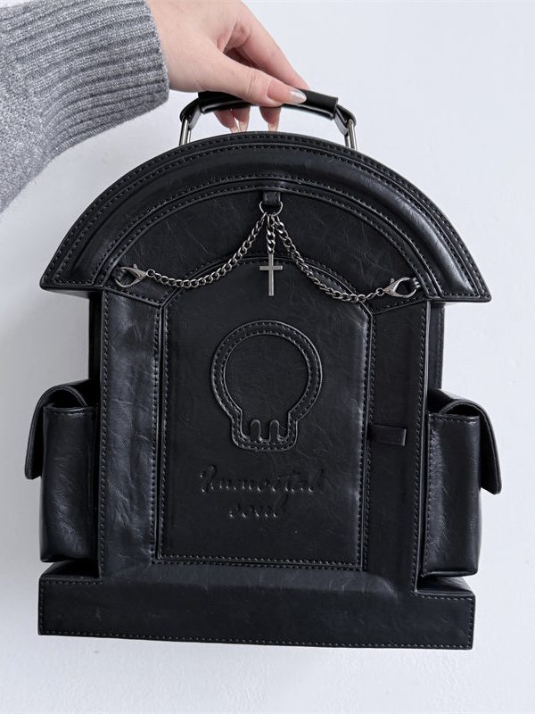 Lolita Gothic Skull Tombstone Ita Bag & Doll Bag