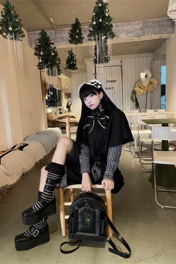 Lolita Gothic Skull Tombstone Ita Bag & Doll Bag