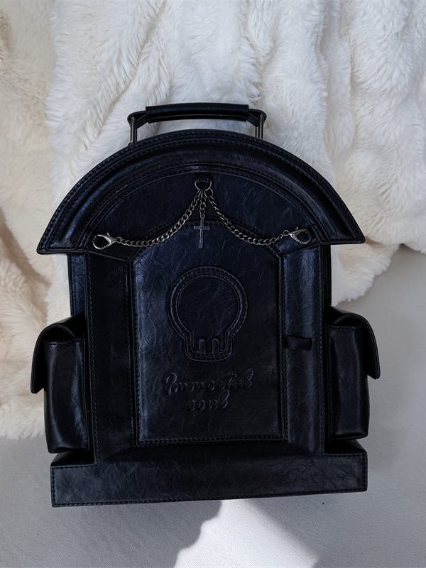 Lolita Gothic Skull Tombstone Ita Bag & Doll Bag