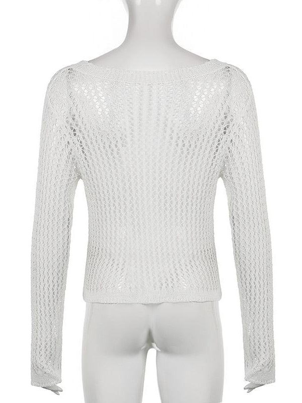 Long Sleeve Fishnet Top