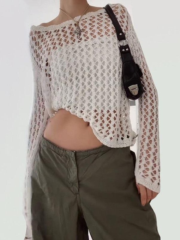 Long Sleeve Fishnet Top