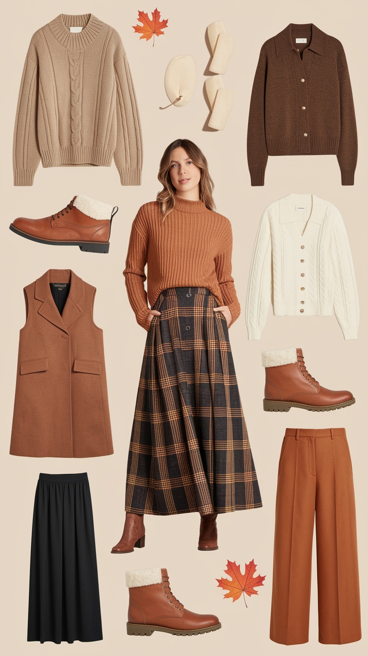 Long Dresses Casual Winter Maxi Skirts FB0WL: Cozy Elegance outfit idea