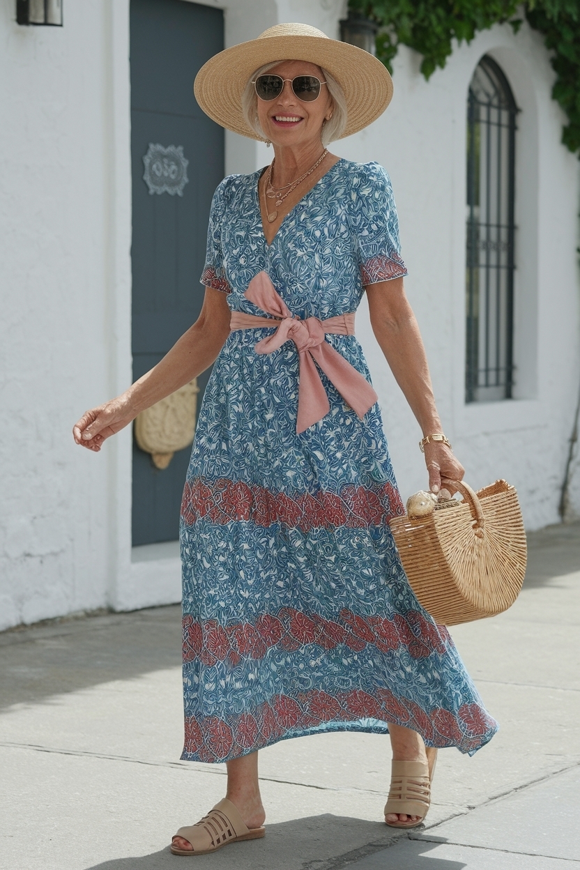 Long Summer Dresses for Older Women Over 60 outfit idea