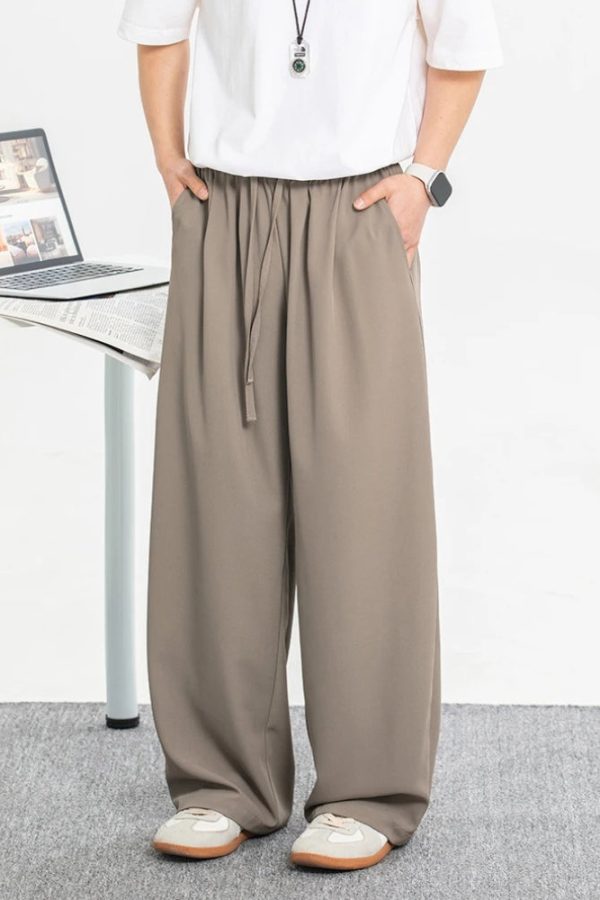 Loose Fit Drawstring Pants - Belly Button Piercing Ring