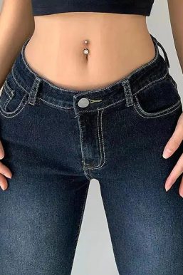 Low Rise Flare Denim Jeans