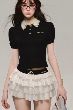 Low Rise Layered Mini Skirt