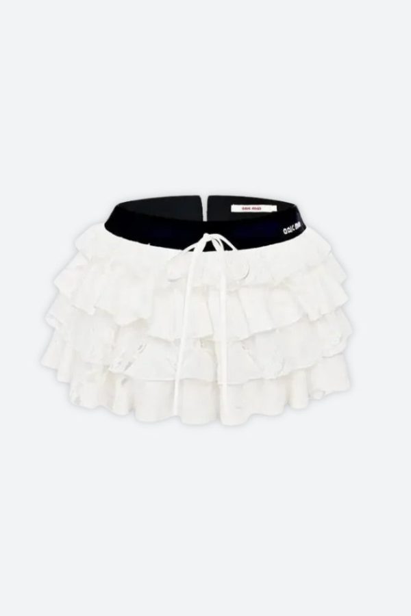 Low Rise Layered Mini Skirt