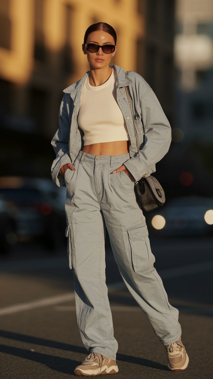 Low Rise Cargo Pants Outfit: Effortlessly Cool Looks outfit idea