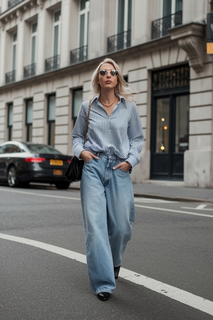 Low Waist Baggy Jeans Outfit for Casual Days outfit idea