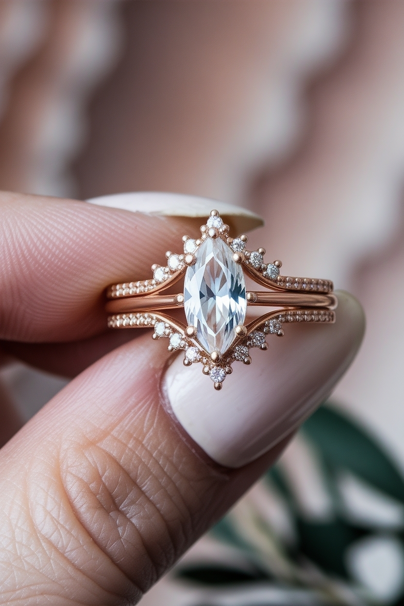 Marquise Engagement Ring Thick Band Styles to Consider outfit idea