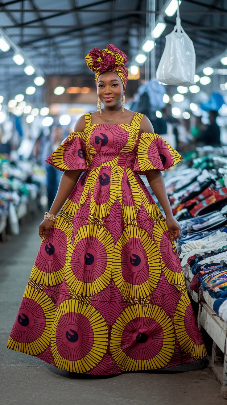 Trendy Maxi Ankara Dresses for a Chic Look outfit idea