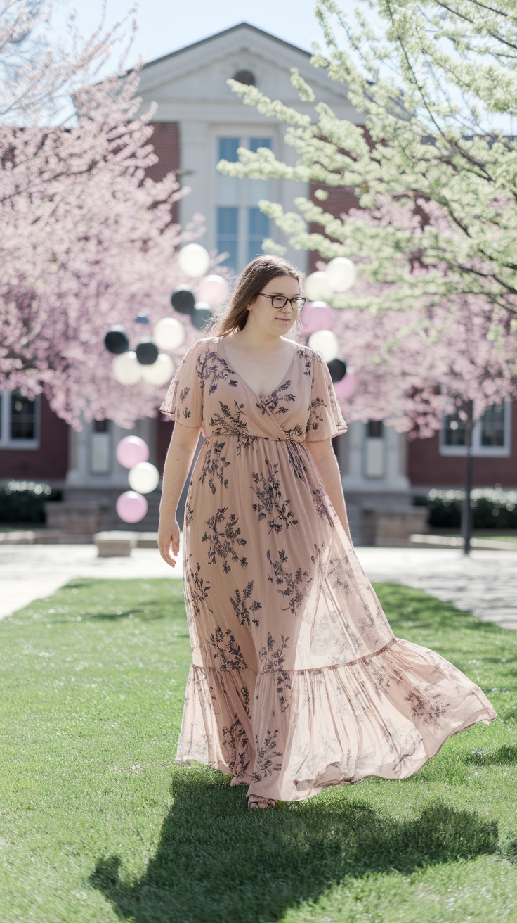 Stylish Maxi Dress Graduation Looks to Inspire Your Choice outfit idea