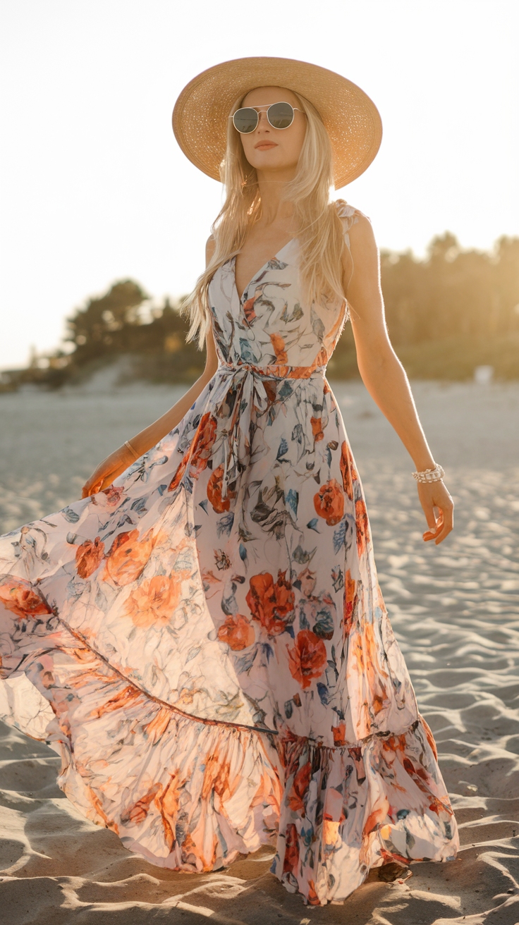Creative Maxi Dress Outfit Ideas for Summer Days outfit idea