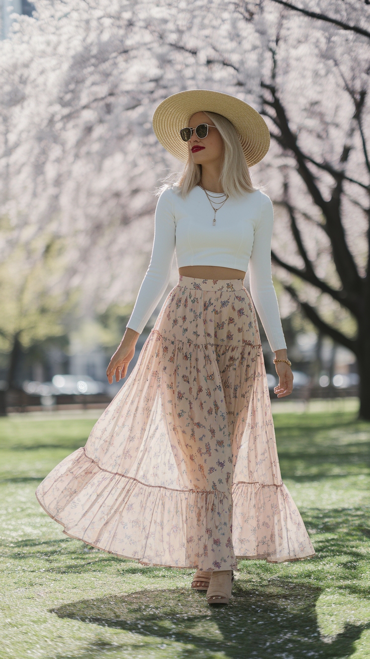 Versatile Maxi Skirt Outfit Ideas for Spring outfit idea