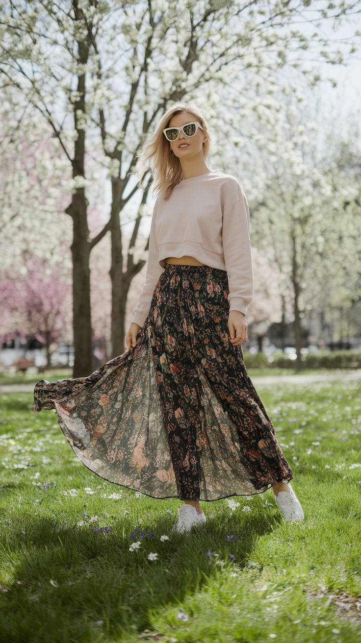 Spring Maxi Skirt Outfit Inspiration for Every Fashionista outfit idea