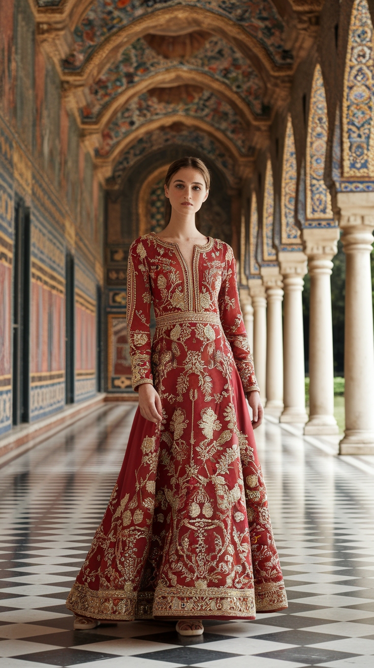 Timeless Maxi Traditional Dresses for Heritage outfit idea