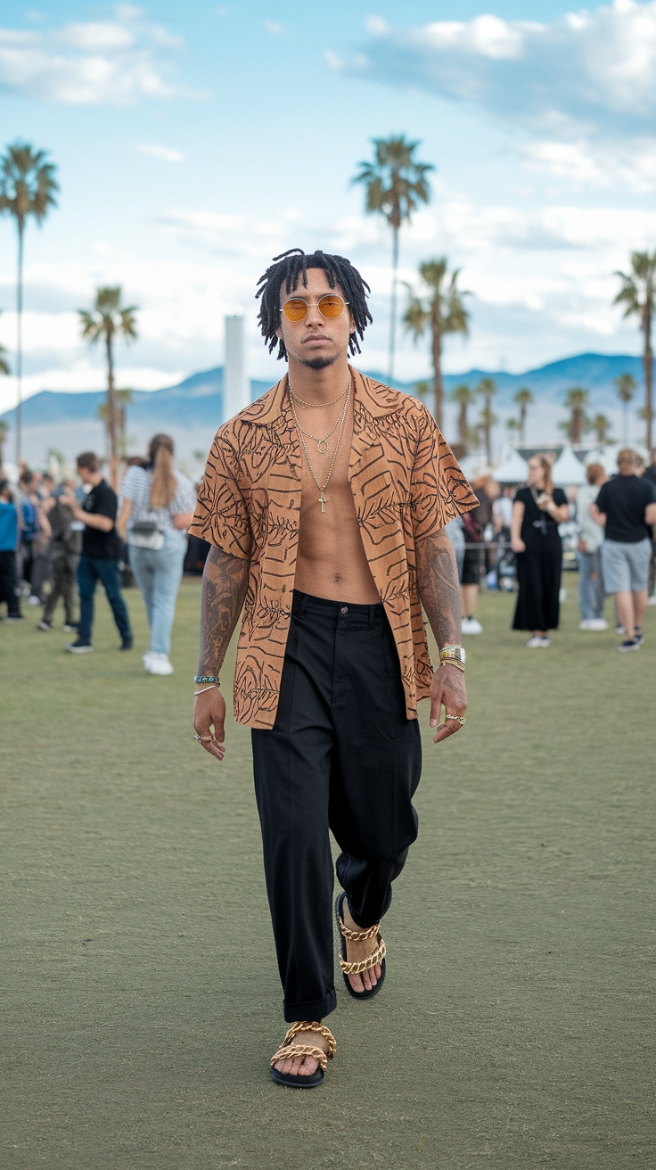 Men Coachella Outfits Festival Style Essentials outfit idea