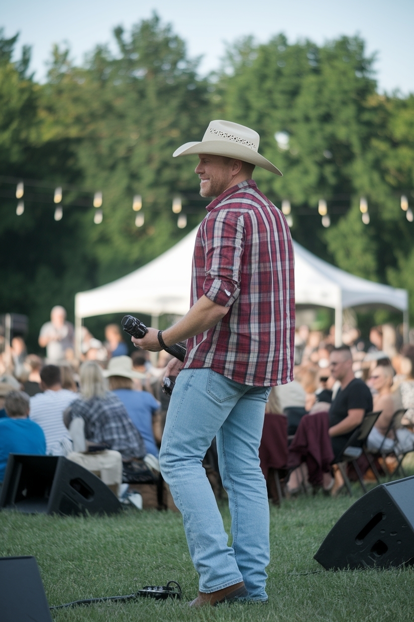 Mens Outdoor Country Concert Outfit for the Summer outfit idea