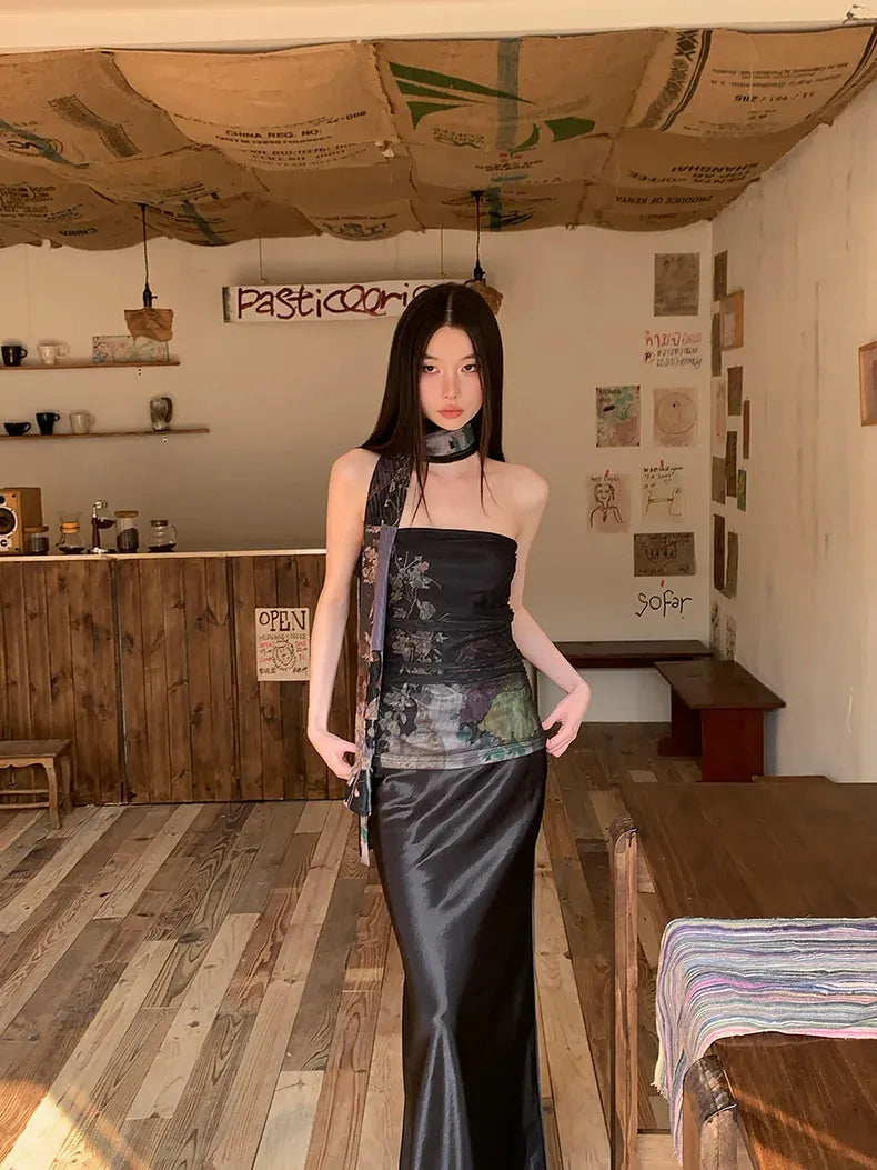 Mesh Layered Tube Top Mesh Layered Tube Top