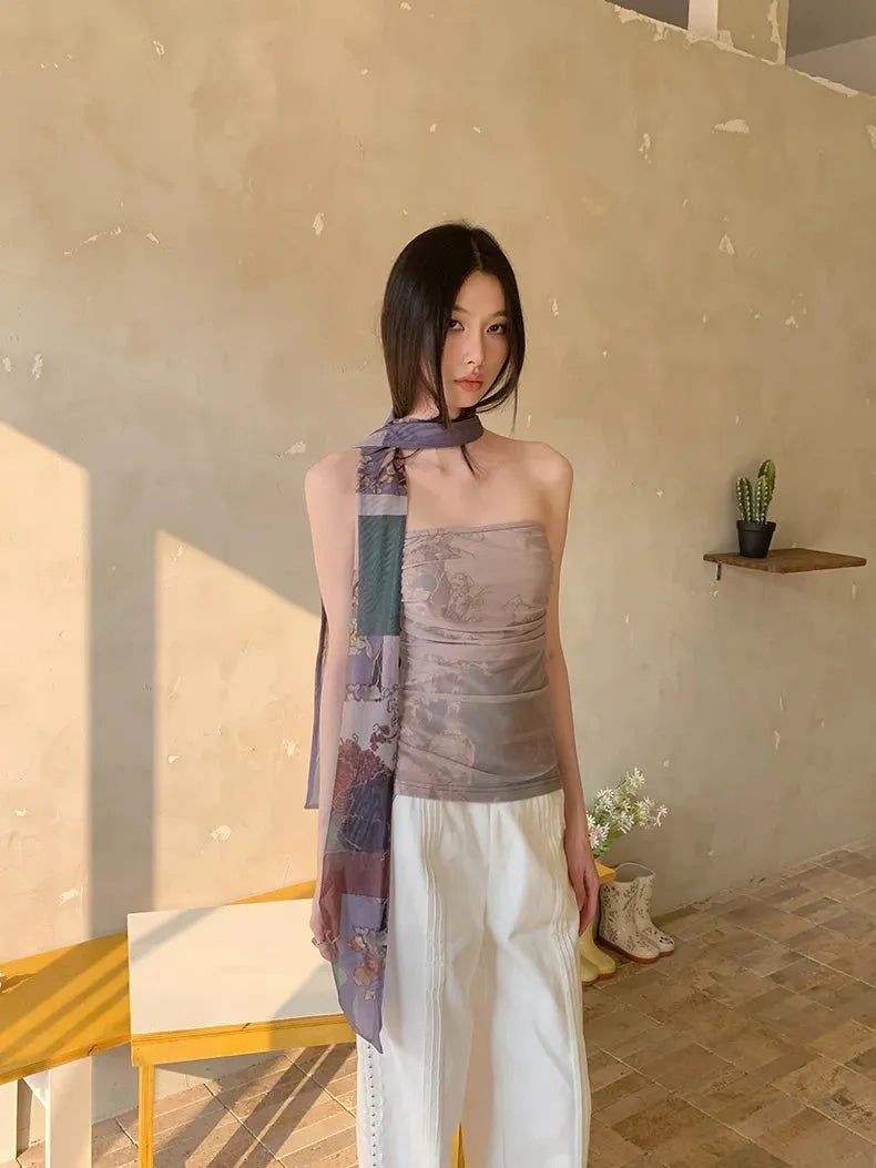 Mesh Layered Tube Top Mesh Layered Tube Top