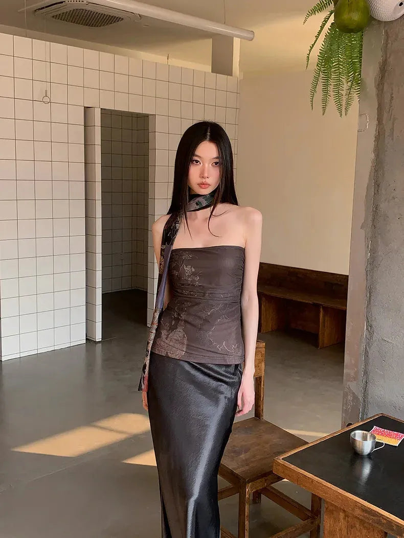 Mesh Layered Tube Top Mesh Layered Tube Top