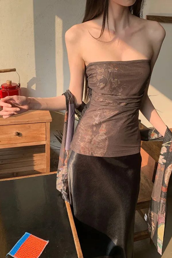 Mesh Layered Tube Top