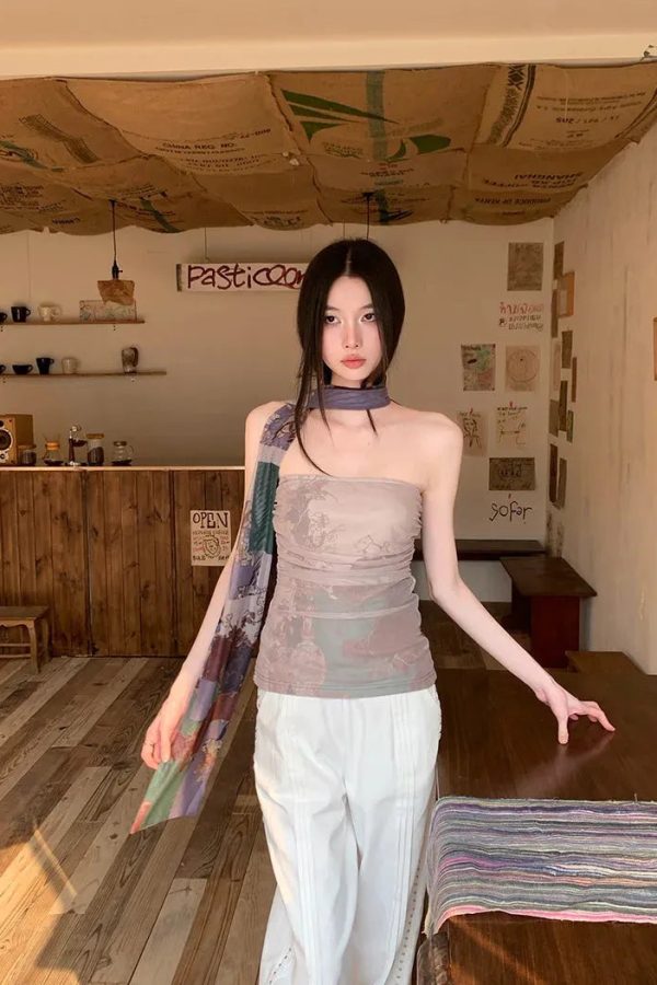 Mesh Layered Tube Top