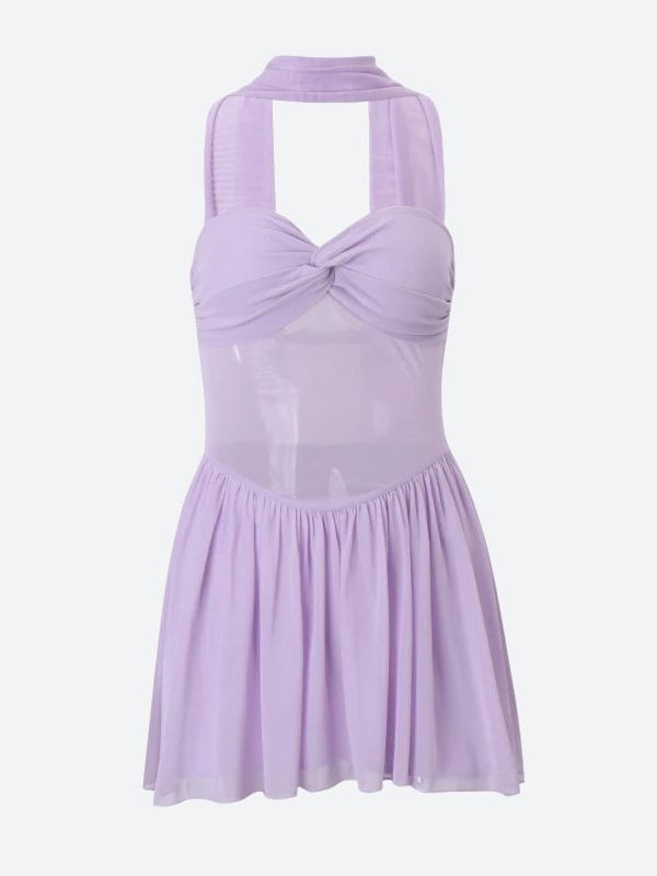 Mesh Strapless Mini Dress