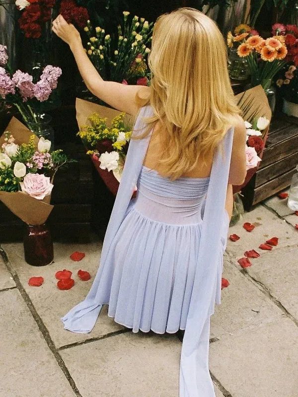 Mesh Strapless Mini Dress