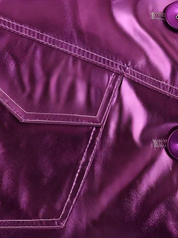 Metallic Fuchsia Faux Leather Jacket