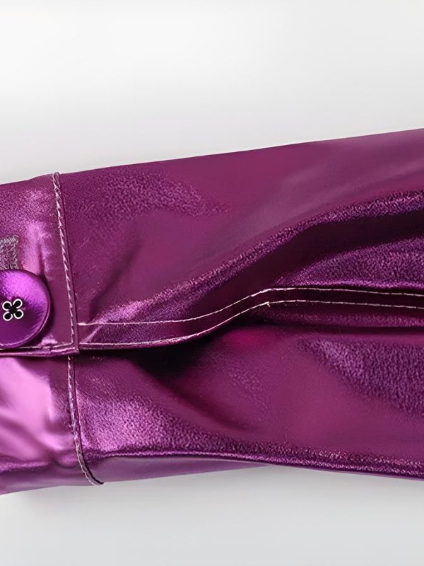 Metallic Fuchsia Faux Leather Jacket