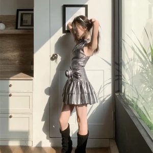 Metallic Mini Dress