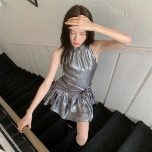 Metallic Mini Dress
