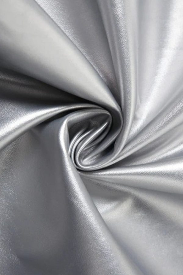 Metallic Silver Maxi Dress