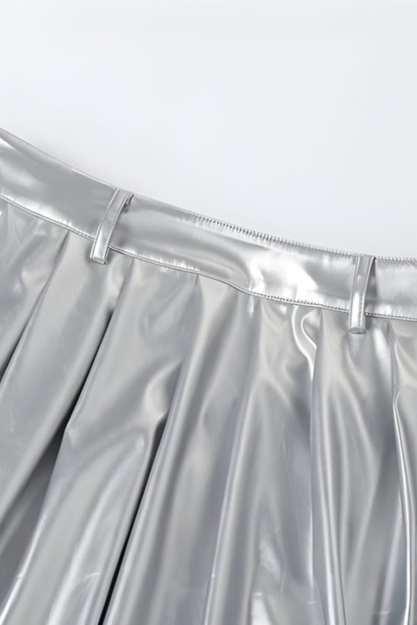 Metallic Silver Maxi Dress