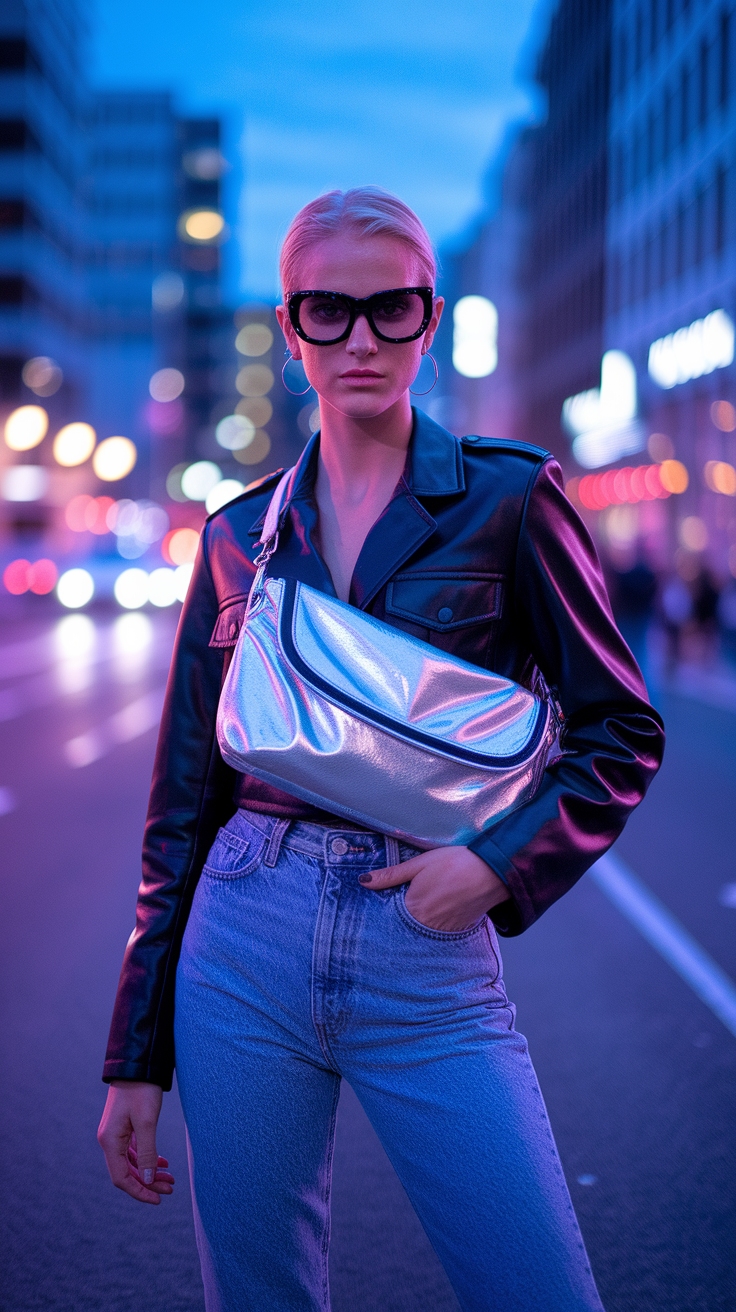 Metallic Bag Outfit Ideas for a Pop outfit idea