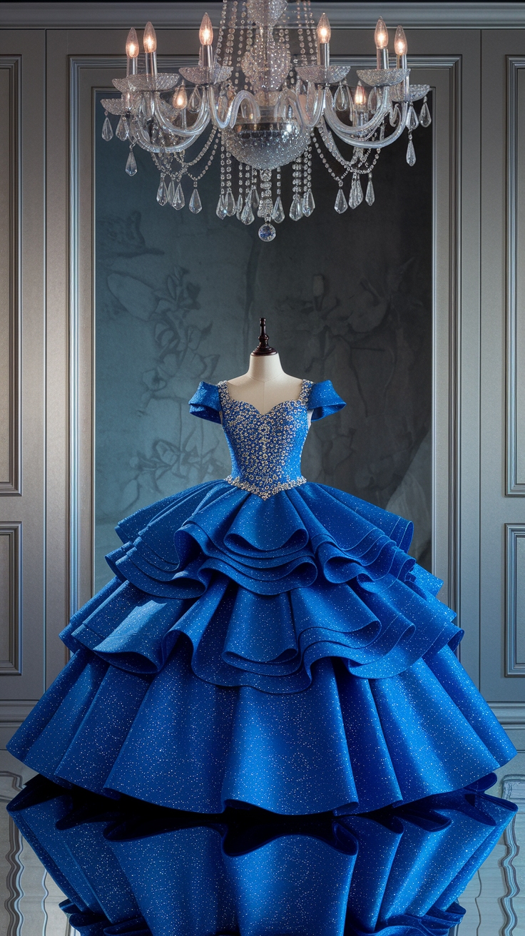 Stunning Metallic Blue Quince Dress Inspirations outfit idea