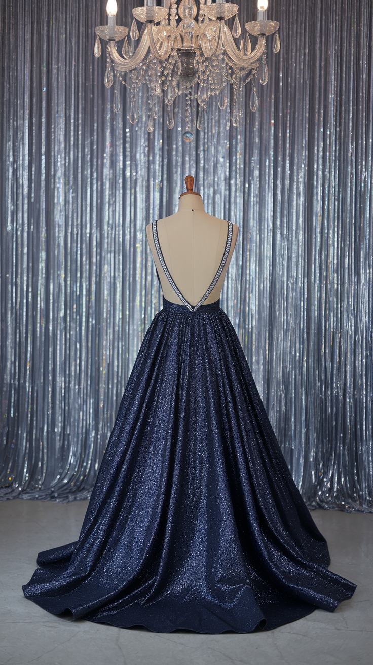 Show-Stopping Metallic Evening Gown for Events outfit idea