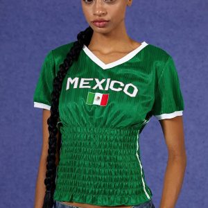 Mexico Ruched Jersey Top